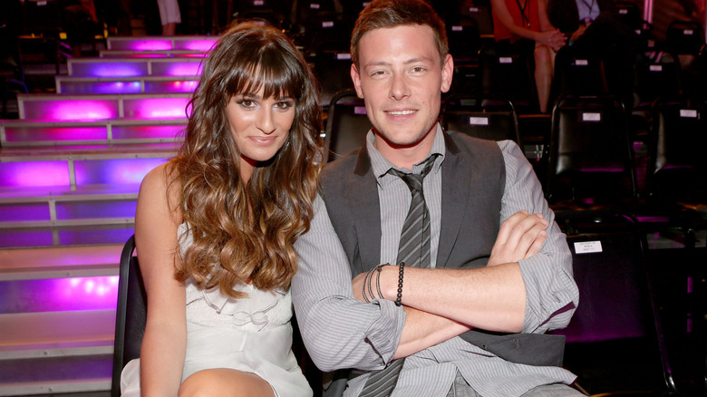 Lea Michele and Cory Monteith in 2012