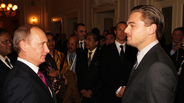 Vladimir Putin and Leonardo DiCaprio in 2010