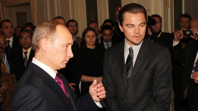 Vladimir Putin and Leonardo DiCaprio in 2010