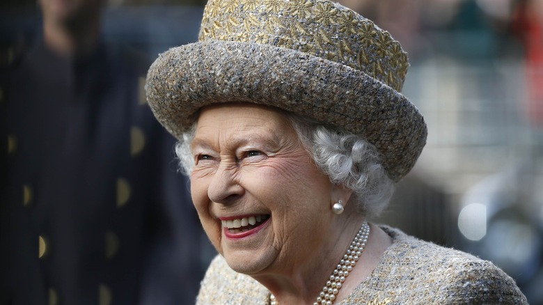 Queen Elizabeth smiling