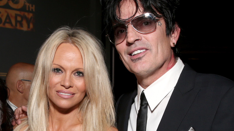 Pamela Anderson and Tommy Lee smiling in recent photo