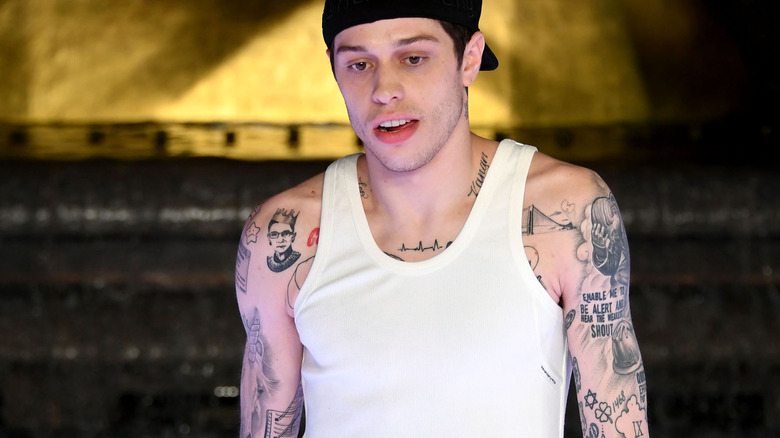 Pete Davidson, in a tank top, 2019 photo