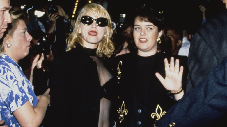 Madonna and Rosie O'Donnell posing