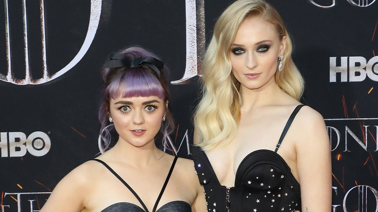 Maisie Williams and Sophie Turner in 2019