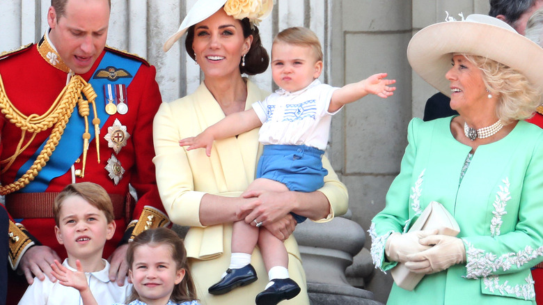 Camilla Parker Bowles with Cambridges