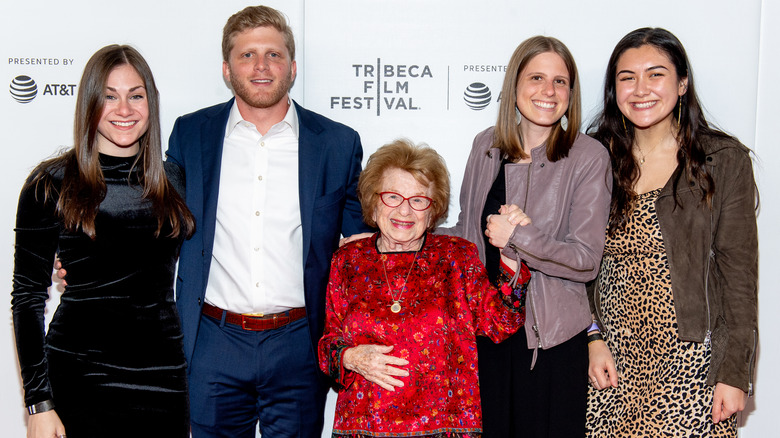 Dr. Ruth Westheimer with her four grandchildren at the 2019 Tribeca Film Festival.