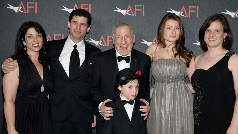 Mel Brooks with his family and grandchildren in 2013.