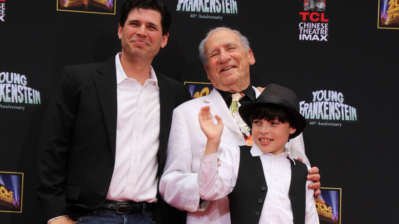 Mel Brooks with his son Max and grandson Henry in 2014.