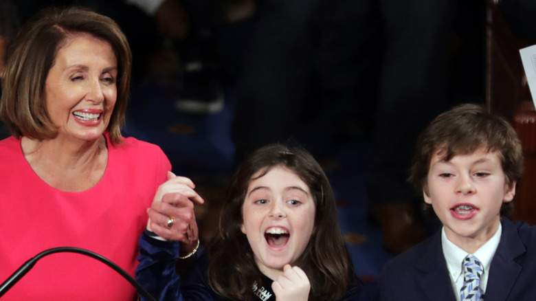 Nancy Pelosi with her grandchildren 