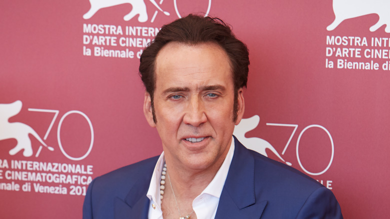 Nicolas Cage blue suit