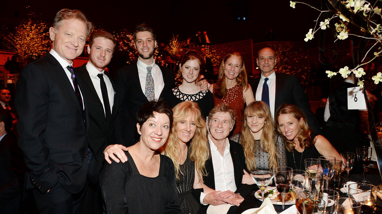 Robert Redford and his family in 2015