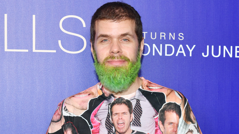 Perez Hilton with a green beard at The Hills: New Beginnings premiere