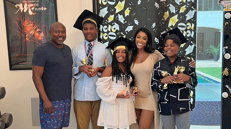 Simon Guobadia and kids graduate