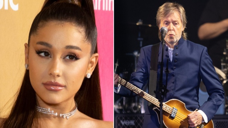 Ariana Grande and lead Beatles singer Paul McCartney