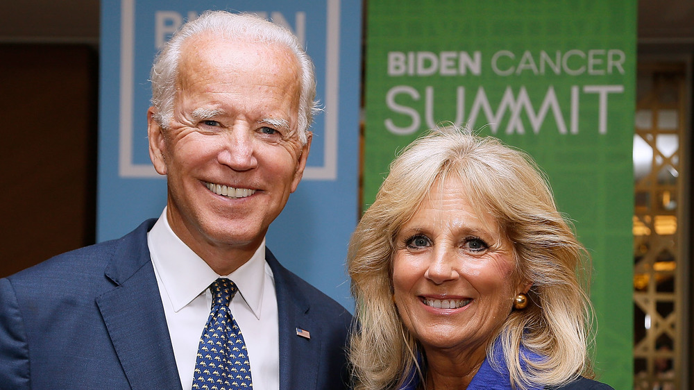 Joe Biden and Jill Biden smiling