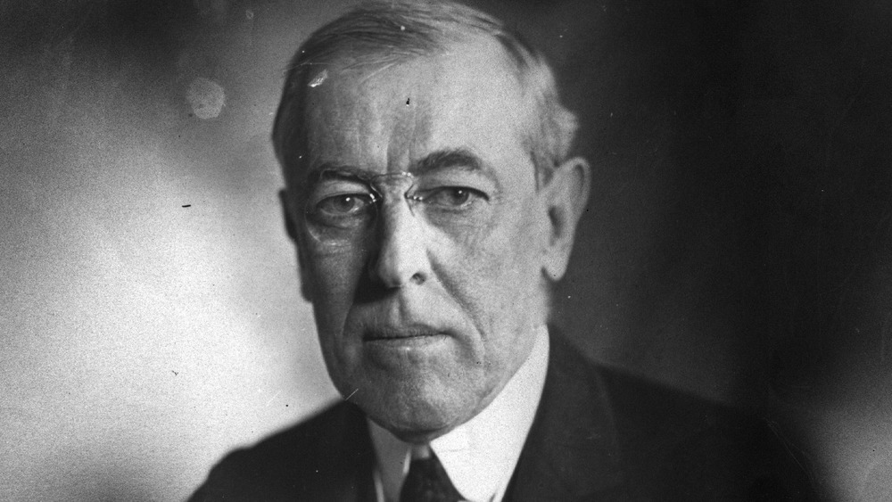 Woodrow Wilson looking serious