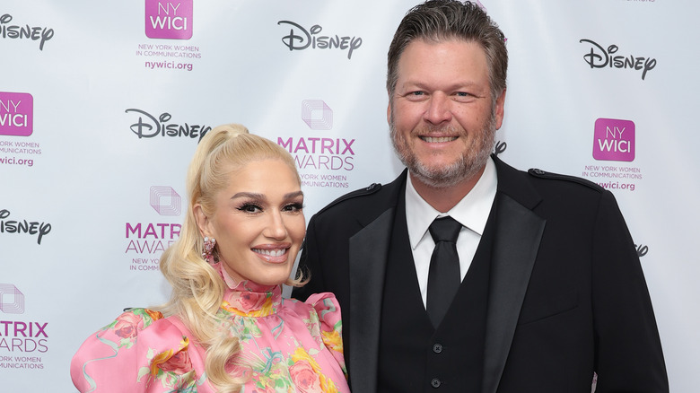 Blake Shelton and Gwen Stefani at an event