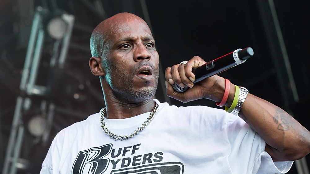 DMX performing on stage