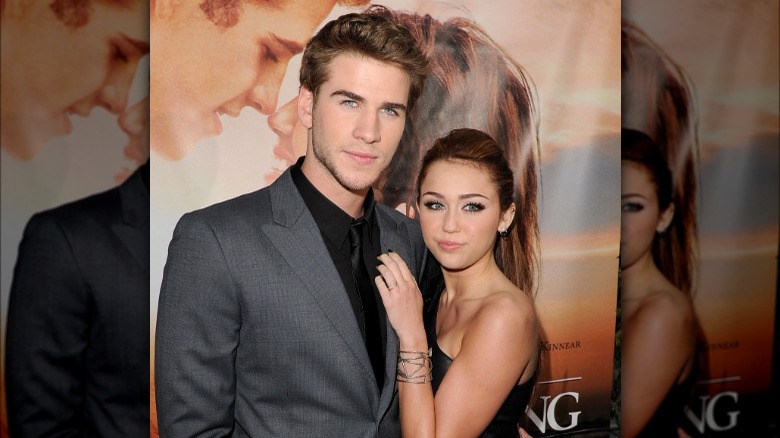 Miley Cyrus and Liam Hemsworth at The Last Song premiere