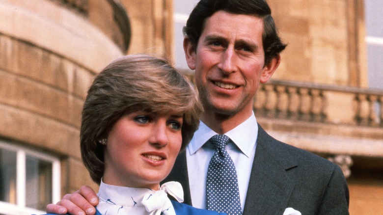 Princess Diana and Prince Charles smiling