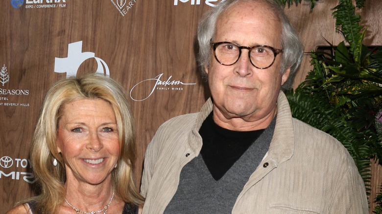 Chevy Chase with his wife Jayni