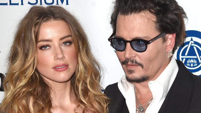 mber Heard and Johnny Depp attend a 2016 gala