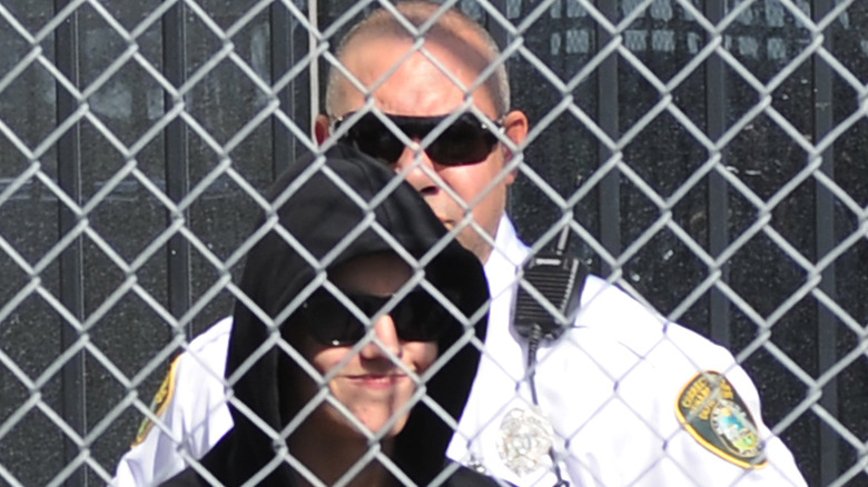 Bieber exits a correctional center