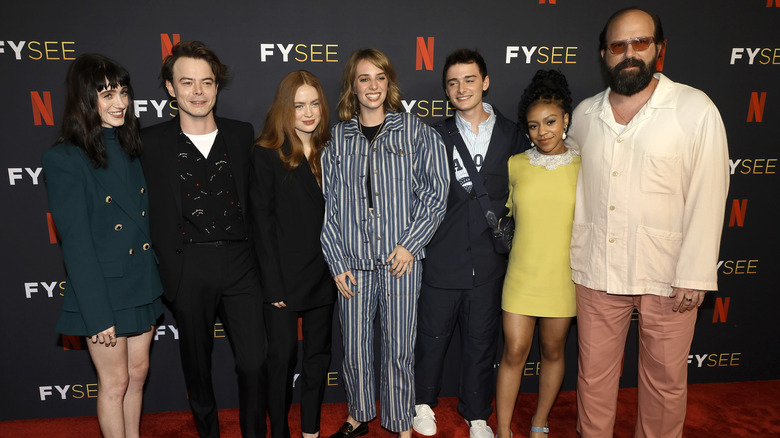 Maya Hawke and 'Stranger Things' castmates attend an event