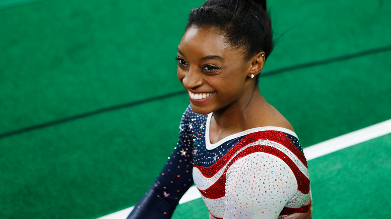 Simone Biles laughing