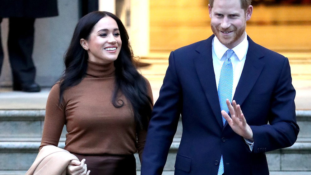 Meghan Markle and Prince Harry walking