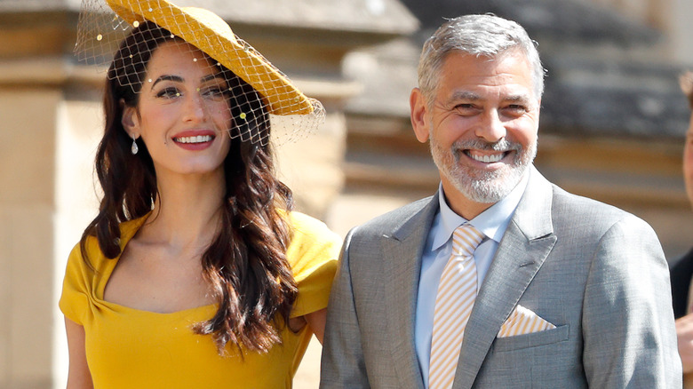 Amal and George Clooney at Meghan Markle and Prince Harry's wedding