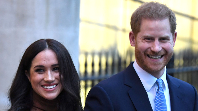 Meghan Markle, Prince Harry smiling