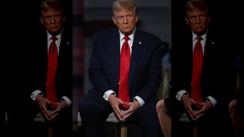 Donald Trump sitting