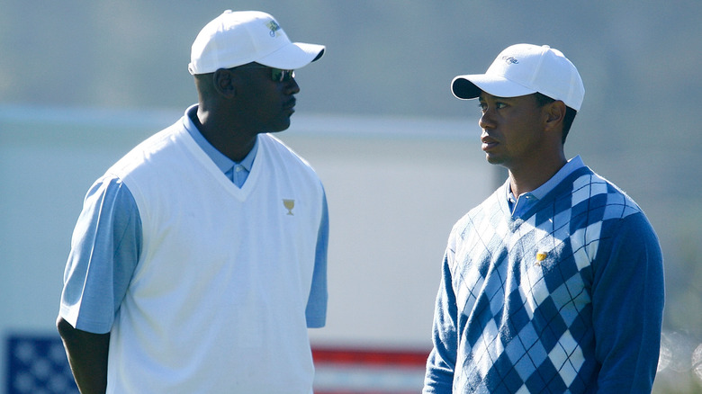 Michael Jordan and Tiger Woods together 