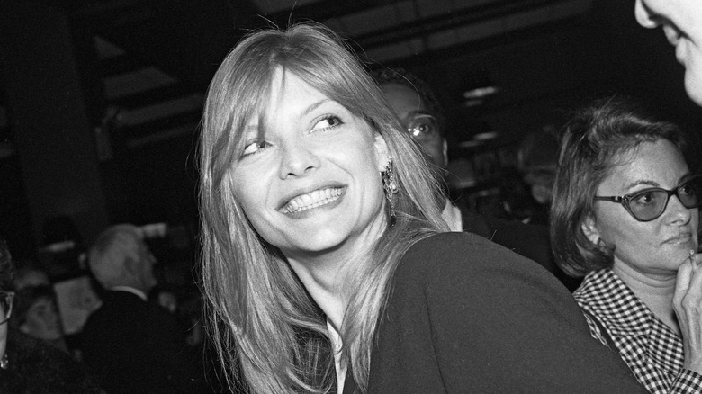 Michelle Pfeiffer black and white smile