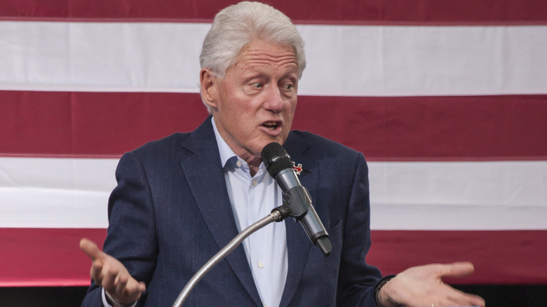 Bill Clinton speaking onstage