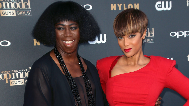 Tyra Banks and Miss Jay Alexander on the red carpet