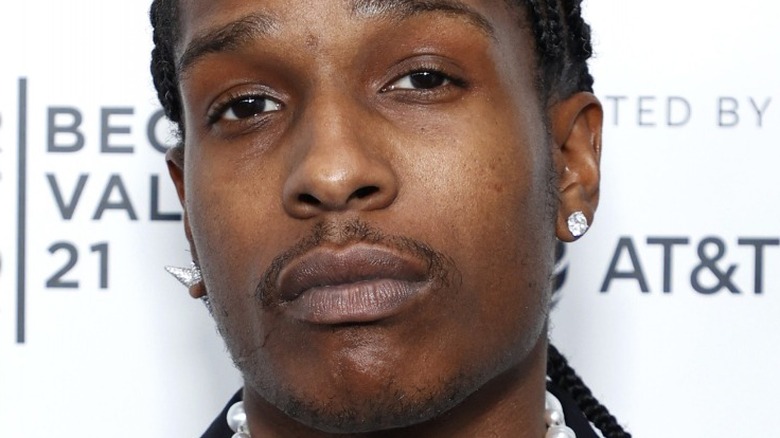 A$AP Rocky frowning