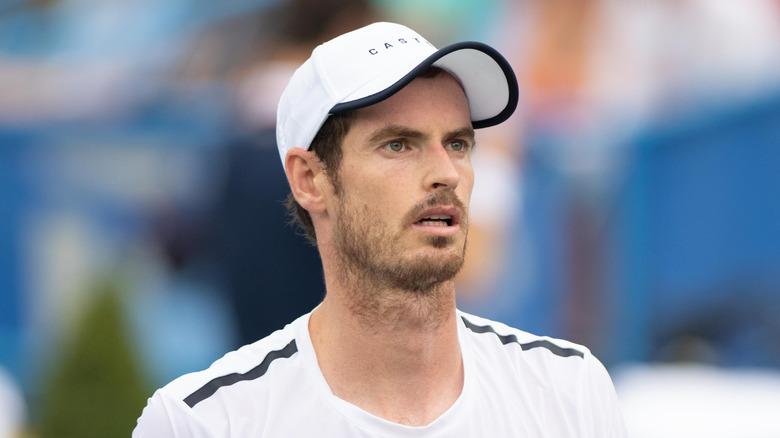 Andy Murray with a serious expression