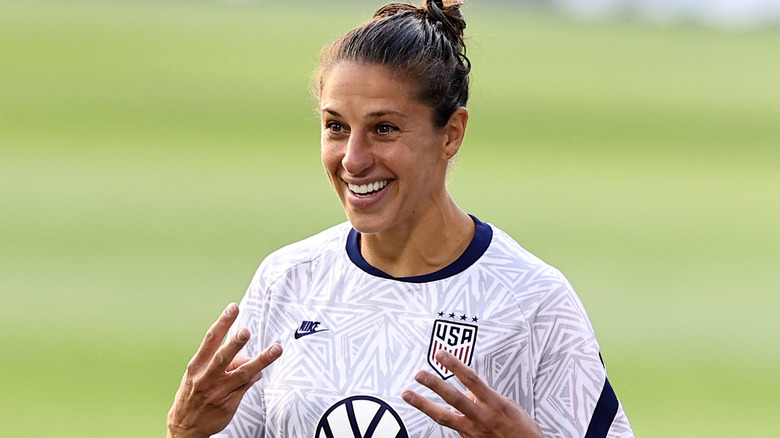 Carli Lloyd, looking excited and happy, 2021 photo