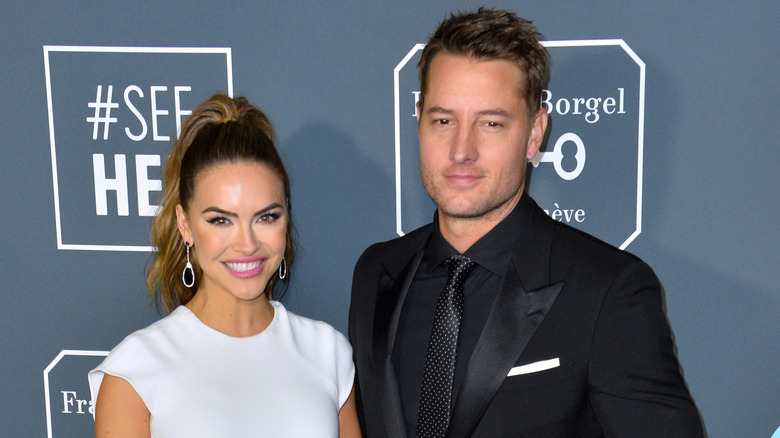 Chrishell Stause and Justin Hartley on the red carpet