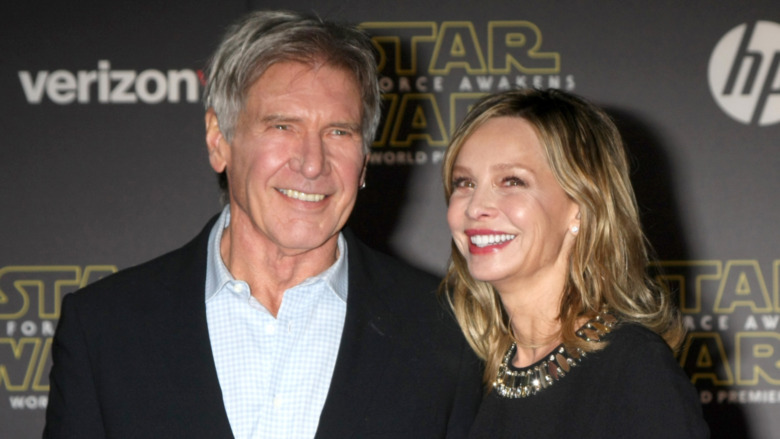 Harrison Ford and Calista Flockhart smiling