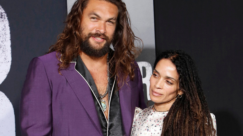 Jason Momoa and Lisa Bonet at a premier