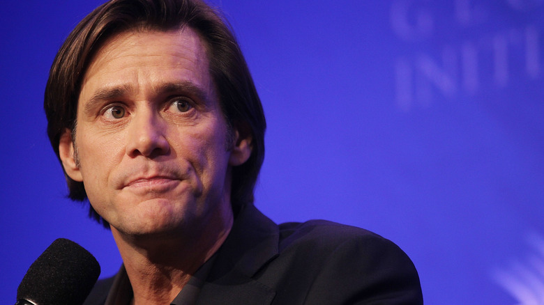 Jim Carrey speaking at Better U event