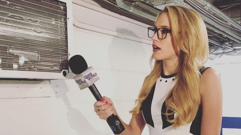 Kat Timpf interviewing