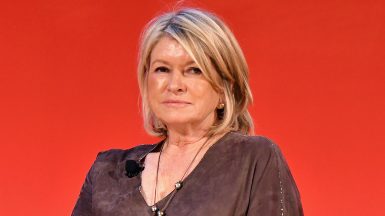 Martha Stewart with a serious expression