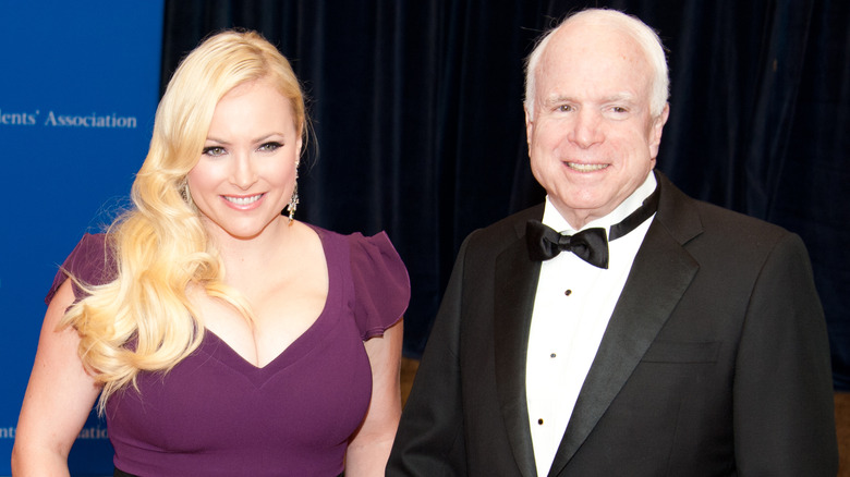 Meghan McCain and John McCain posing together