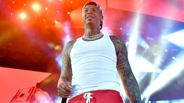 Moneybagg Yo performing on stage