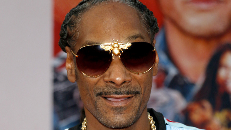 Snoop Dogg laughing on the red carpet