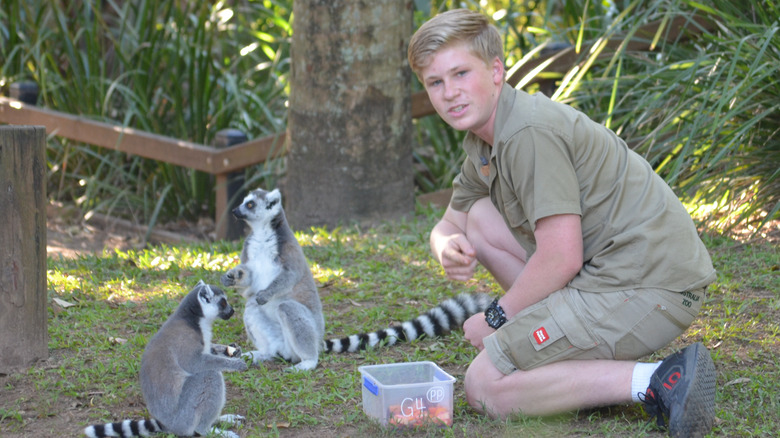 Robert Irwin with animals at zoo